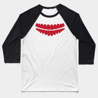 scary teeth face mask Baseball T-Shirt